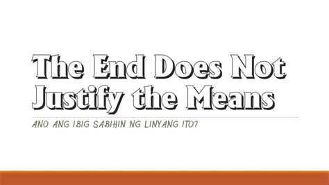 Ano ang ibig sabihin ng end.